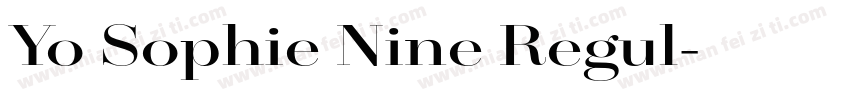 Yo Sophie Nine Regul字体转换